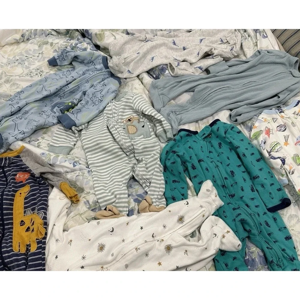 Lot Of 70 Baby Boy Clothes Sizes 0-3 Months
